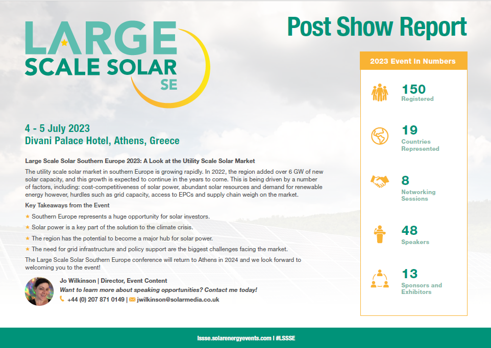 Large Scale Solar Southern Europe Post Show Report